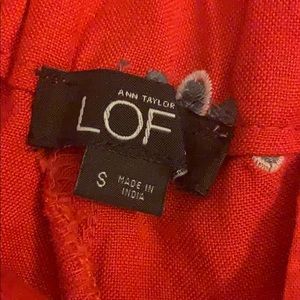 LOFT Shorts - Orange floral Loft shorts with tie at waist LOFT Shorts - Orange floral Loft shorts with tie at waist